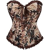 Alivila.Y Fashion Womens Lace Up Corset Top Overbust Body Shaper Bustier Corsets for Women