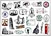 World Monument Landmarks Stickers 23pcsTravel Pyramid Sphinx Pisa Italy France Big Ben London Bridge America Mexico Spain Statue of David Wall Luggage Bag Laptop Cars Toys Baby Boys Girls Children