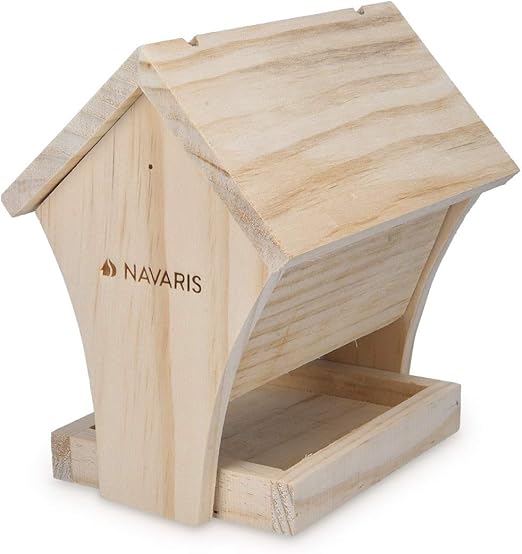 Navaris Diy Wooden Bird House 17 X 13 X 17 5cm Build Your Own