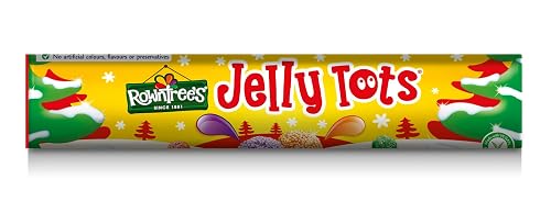 Rowntree's Jelly Tots Giant Tube | 115g of Fruity Sugar-Coated Jelly Sweets in Festive Packaging | Perfect for Gifting, Sharing & Celebrations