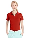 adidas Golf Women's Puremotion Jersey Polo, University Red/Black, X-Small