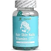 Wins Town Hair Skin Nails Vitamins Gummies with Collagen, Vitamin C, Sodium, for All Ethnicities & Types, Men & Women, Strawberry Flavor, 60 Count