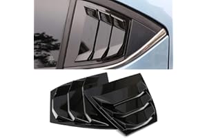 HIGH FLYING 2014-2018 for Mazda 3 M3 Axela Window Scoop Louvers Cover ABS 2PCS (NOT Fit for GS Version) (Glossy Black)