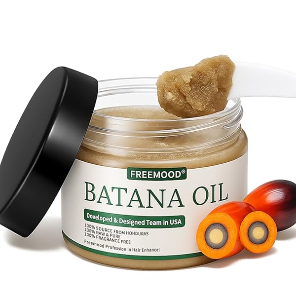 RAW BATANA OIL FOR HAIR GROWTH, 100% NATURAL & PURE, DR. SEBI BATANA OIL RAW FROM HONDURAS UNREFINED AND ORGANIC, CARE FOR HAIR THICKNESS, SCALP & SKIN, WITH SMALL SCOOP, 4.23 OZ / 120G