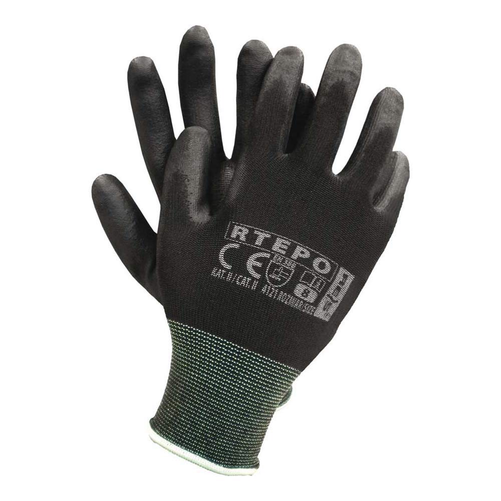 Reis Rtepo_Bb10 Protective Gloves, BlackBlack, 10 Size, Pack of 12