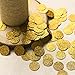 Ling's moment Gold Confetti Circle Dots Decoration for Wedding Party Table Confetti Christmas Items & Party Props, Gold Glitter Confetti - DIY Kits, 100pcs of 1