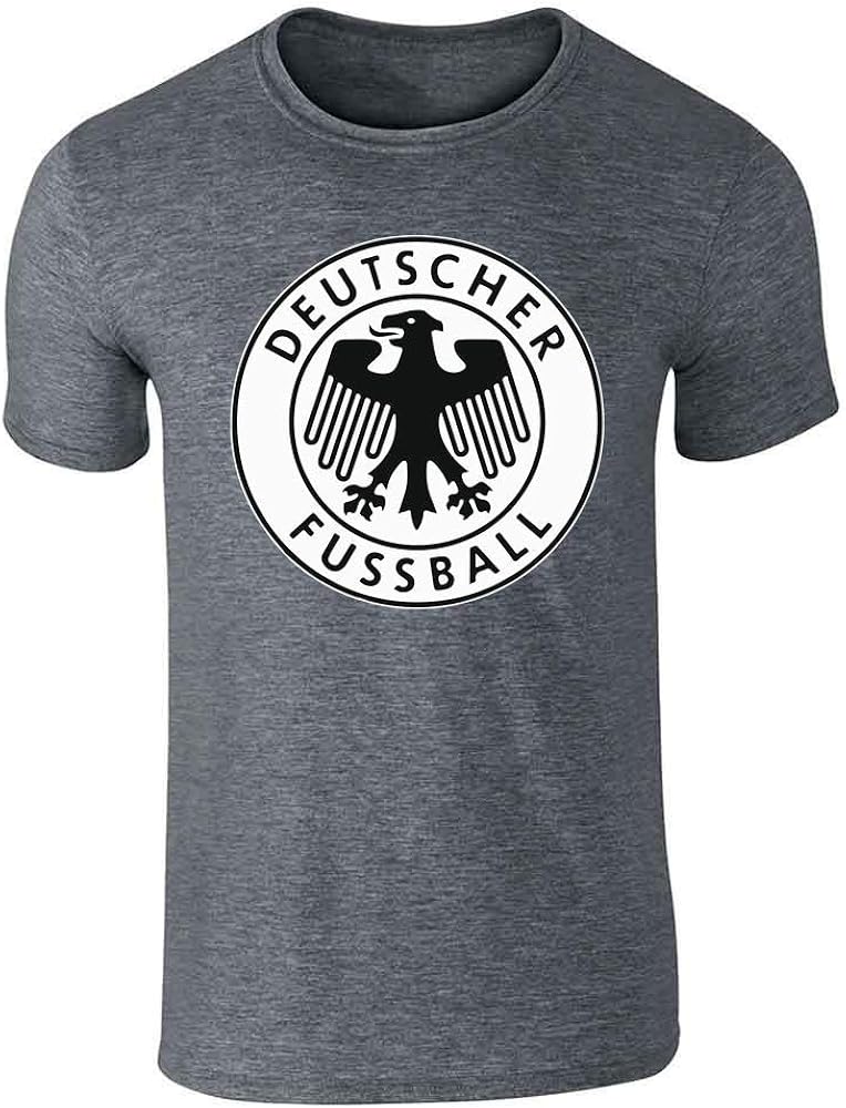 Germany Soccer Retro National Team Crest Costume Graphic Tee T-Shirt for Men