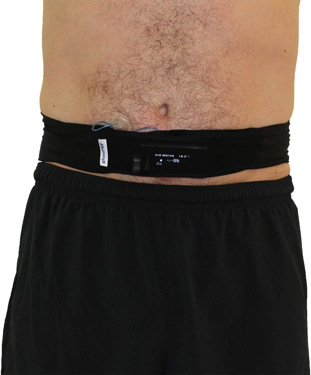 Glucology Insulin Pump Waist Belt | Fanny Pack for Running or Travel - Diabetic Supplies Pouch and Accessories for Men and Women - Slim, Discreet Design - Storage for Phone, Money, Passport (XL)