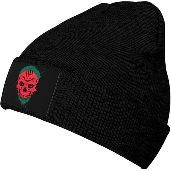 帽子 Supreme Vampire Beanie Black Vampire Mouth with Sharp Fangs Beanie Hat for Men Women Knit Skull