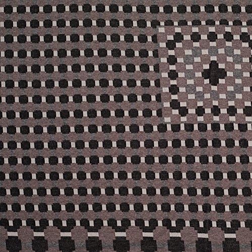 Famous Designer Walnut/Black Geometric Italian Cotton-Polyester Knit