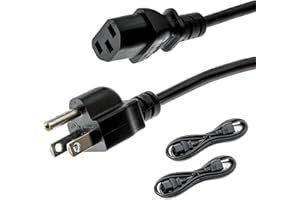 REBUILD SKILLS UL Approved 6ft Universal Power Cord (2 Pack) - IEC C13 to NEMA 5-15P Computer Monitor Cable for IT Departments, Data Centers & Bulk Purchasing - 18AWG 10A 125V