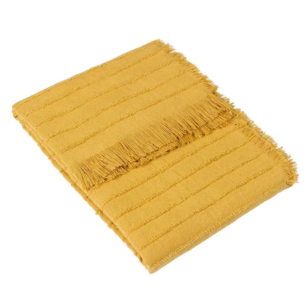 furn. Hazie Linear Yarn Woven Throw,Pomelo,130 x 180cm
