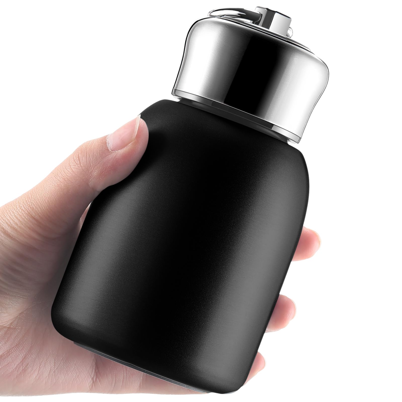 Photo 1 of Mifoci 1 Pcs 10oz Mini Water Bottles Stainless Steel Slim Insulated Thermal for Hot Cold Drink Thermal Small Vacuum Portable Water Bottle for Women Gifts Travel Camping Hiking (Black)LPNPMER0219472
