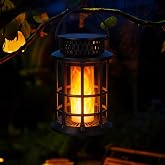 ELUTENG 1200mAh Solar Lantern Solar Torch Lights for Patio Outside Decor | Solar Lantern Outdoor Waterproof Flickering Flame Hanging Lantern for Patio | Pathway | Yard | Outside Decor