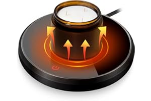 ANBANGLIN Candle Warmer,Premium Coffee Mug Warmerfor Desk with Auto Shut Off,Smart Temperature Settings Aroma Heating Warmer,Electric Beverage Butter Tea Water Milk Warmer for All Cups and Mugs（No Cup）