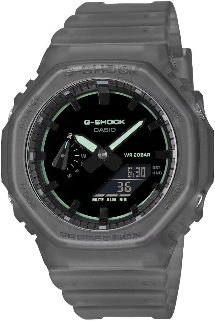 Casio G-Shock Smoke Light Analog-Digital Gray Resin Watch GA2100K-1A