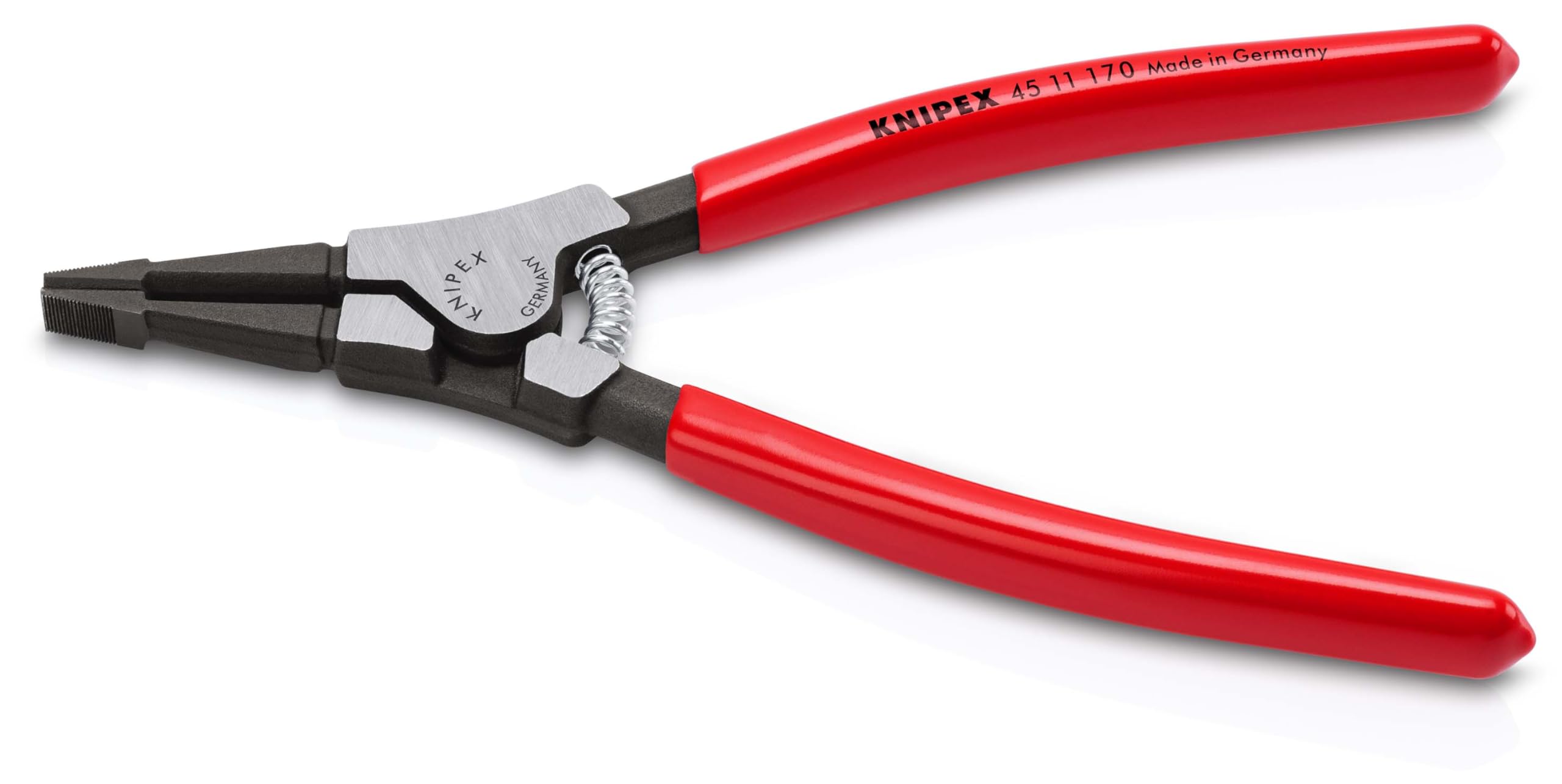 KNIPEX 45 11 170 Special retaining Ring Pliers for retaining Rings on shafts Plastic Coated Burnished 170 mm