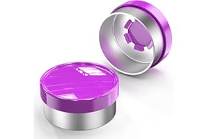 13mm Flip Off Caps Burr-Free Flip Top Covers Aluminum-Plastic Caps Single Tone Flip Top Seals for Glass Vial 100 Pcs by ZHANXUBIO (13mm, Purple)