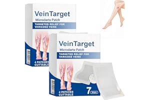 GFOUK Vein Target Microneedle Patch, 2026 Advanced Varicose Veins Treatment for Legs, Gfuel VeinTarget Varicose Veins Patch, 