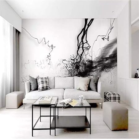 Wall Mural 3d Simple Black And White Smoke Custom Wallpaper 3d