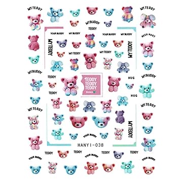 Amazon ネイルシール ゆめかわ くま ネイル シール テディベア