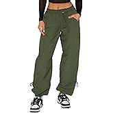 DISCIPBUSH Cargo Pants Women Baggy - Parachute Pants for Women, Rave Pants Y2K Pants, Festival Outfits for Women
