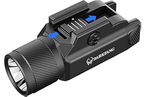 DARKFANG Tactical Flashlight 1500 Lumen for Shotgun/Pistol Light with Momentary/Strobe Function for 1913 Picatinny Rail