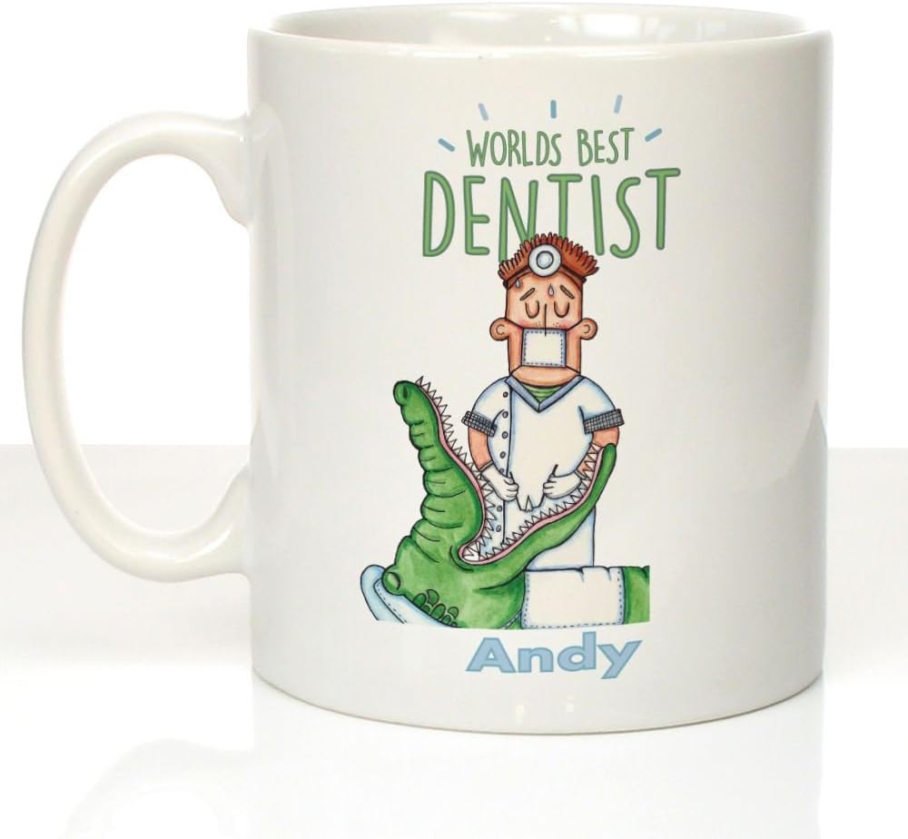 Personalised Worlds Best Male Dentist Mug Dental Surgery Gift Amazon