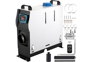 VEVOR Diesel Air Heater All In one, One Air Outlet, 8KW Diesel Heater 12V, Fast Heating, Diesel Parking Heater with Red LCD Switch, Remote Control For Car, RV Truck, Boat, Campervans and Caravans