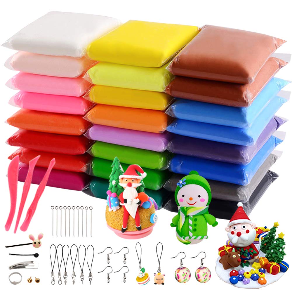 VANKERTER 24 Bright Colors Air Dry Clay Kit Ultra Light Clay Magic