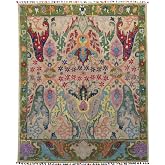 PB RUGS William Morris Old Ikat Elegant Design Pink Handmade Traditional Oriental Antique Style 100% Woolen Area &amp; Carpet Smooth Delivery, No Additional Cost (6'x 9')