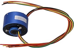 CNBTR 6 Wires 12.7MM Hole Dia Current Conductors Circuits Through Hole Slip Ring 380V AC/DC 10A Power Collector Ring 54mm