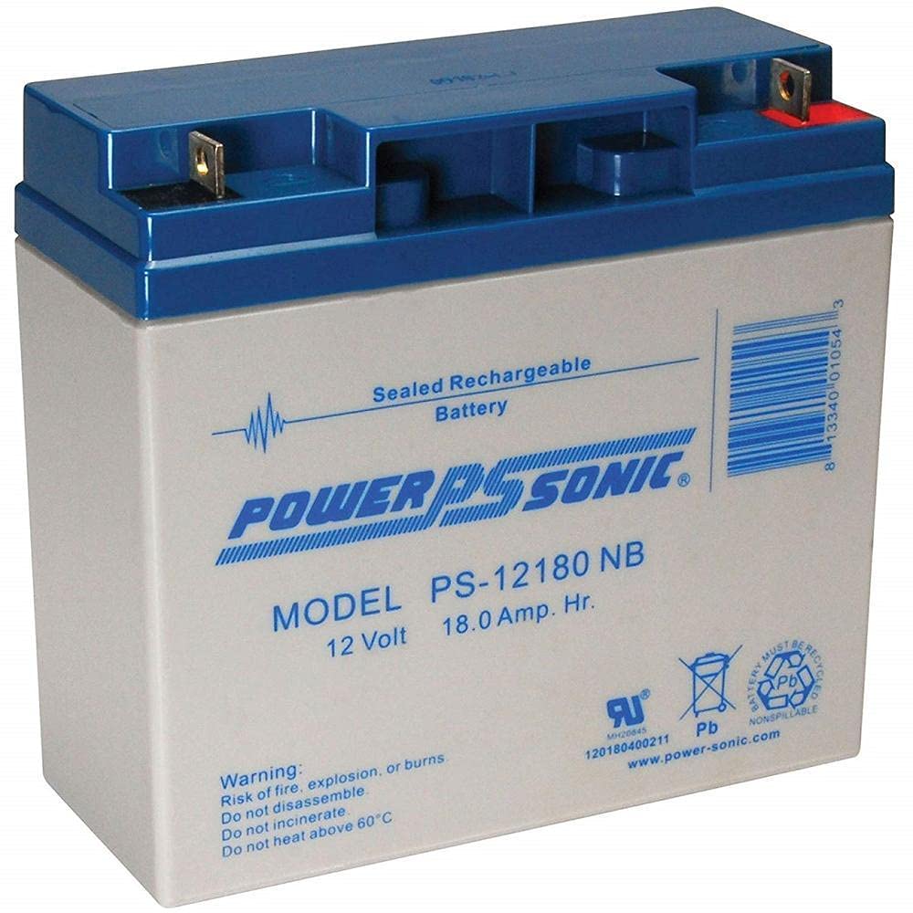 Photo 1 of Power Sonic Genuine PS-12180NB 12V 18 Ah Rechargeable SLA Battery