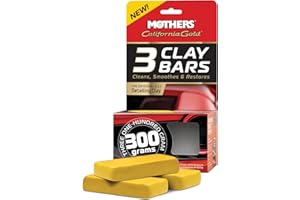 Mothers California Gold 3 Clay Bars, 3 100-gram — Removes Overspray, Brake Dust, Bugs & More, Restores Smooth, Brilliant Finish to Paint, Chrome, Glass & Plastic, Safe & Easy to Use (07242)