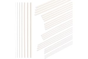 Swpeet 35Pcs Milkly Plastic Rods Assortment Kit, Diameter 2mm-8mm Length 250mm Material ABS Round Stick Round Solid Bar DIY Model for DIY Toys Building Making Architectural Model Making