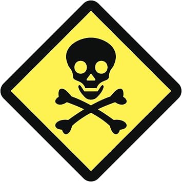 Amazon Com Divine Designs Toxic Skull And Cross Bones Signage Vinyl Decal Sticker 8 Wide Automotive