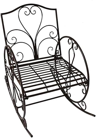 Amazon De Garten Schaukel Stuhl Rost Optik Schwing Sessel Antik Vintage Stil Mobel Dekoration Harms 950397
