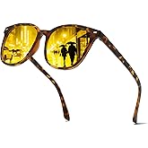 Chicid Night Vision Glasses for Driving, Women's Polarized Anti-Glare Yellow Lens with UV400 Protection