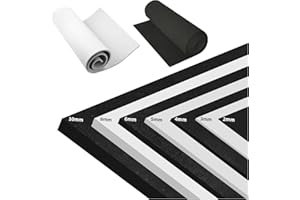 Zzrywuty EVA Foam Sheets for Crafts 2mm 59x13in, Black 95kg/m3 Ultra High Density Crafts Foam Roll for Cosplay (2mm Thin to 10mm Thick)