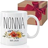 Novelty Mug Gift for Italian Grandma, Nonna Coffee Mugs, New Baby Pregnancy Announcement Mug Gift for Grandma Nonna, Grandmother to Be Gifts from Daughter, New Grandmother Future Grandmas Mug 11Oz