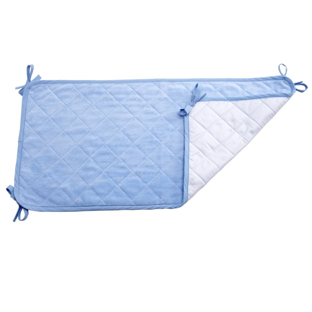 NoJo Coral Fleece Sheet Savers Blue, Pack of 2 Crib