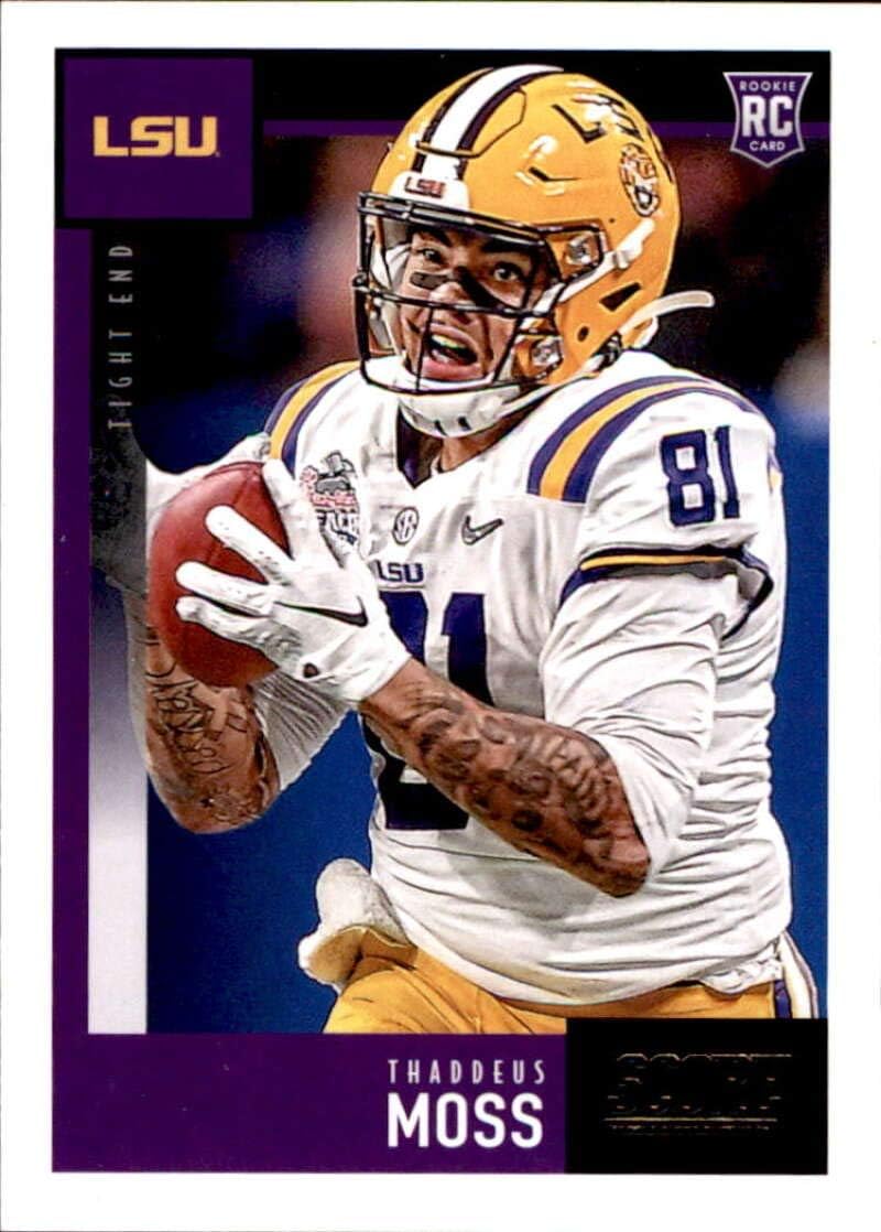 Base Singles 2020 Score #411 Thaddeus Moss LSU Tigers Rookie Football Card  Sports Collectibles