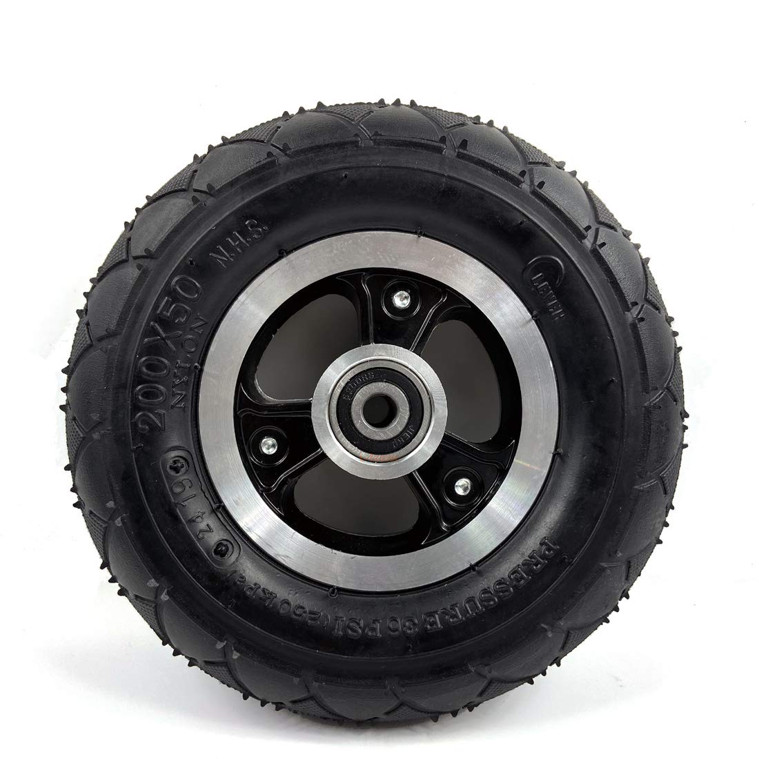 200x50 Electric Scooter Solid Wheel Or Air Wheel 8 Inch Scooter Wheel with Solid Tire Or Air Tire With tube Alloy Hub 8" Trolley Caster(Solid Wheel)