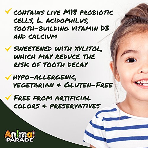 NaturesPlus Animal Parade Source of Life Tooth Fairy Children's Chewable - Natural Vanilla Flavor - 90 Animal Shaped Tablets - Dental Health Supplement - Vegetarian, Gluten-Free - 45 Servings