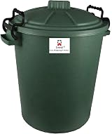 Srendi 50L Green Plastic Storage Bin Locking Lid Outdoor Indoor