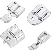 Zipper Presser Foot Kit 4pcs &ndash; Wide, Narrow, Invisible &amp; Concealed Zipper Presser Feet for Precise Zipper Installation for All Low Shank Snap on Singer, Brother, Babylock, Janome Sewing Machines