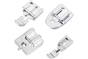 OAKRIDGEGEAR Zipper Presser Foot Kit 4pcs – Wide, Narrow, Invisible & Concealed Zipper Presser Feet for Precise Zipper Installation for All Low Shank Snap on Singer, Brother, Babylock, Janome Sewing Machines