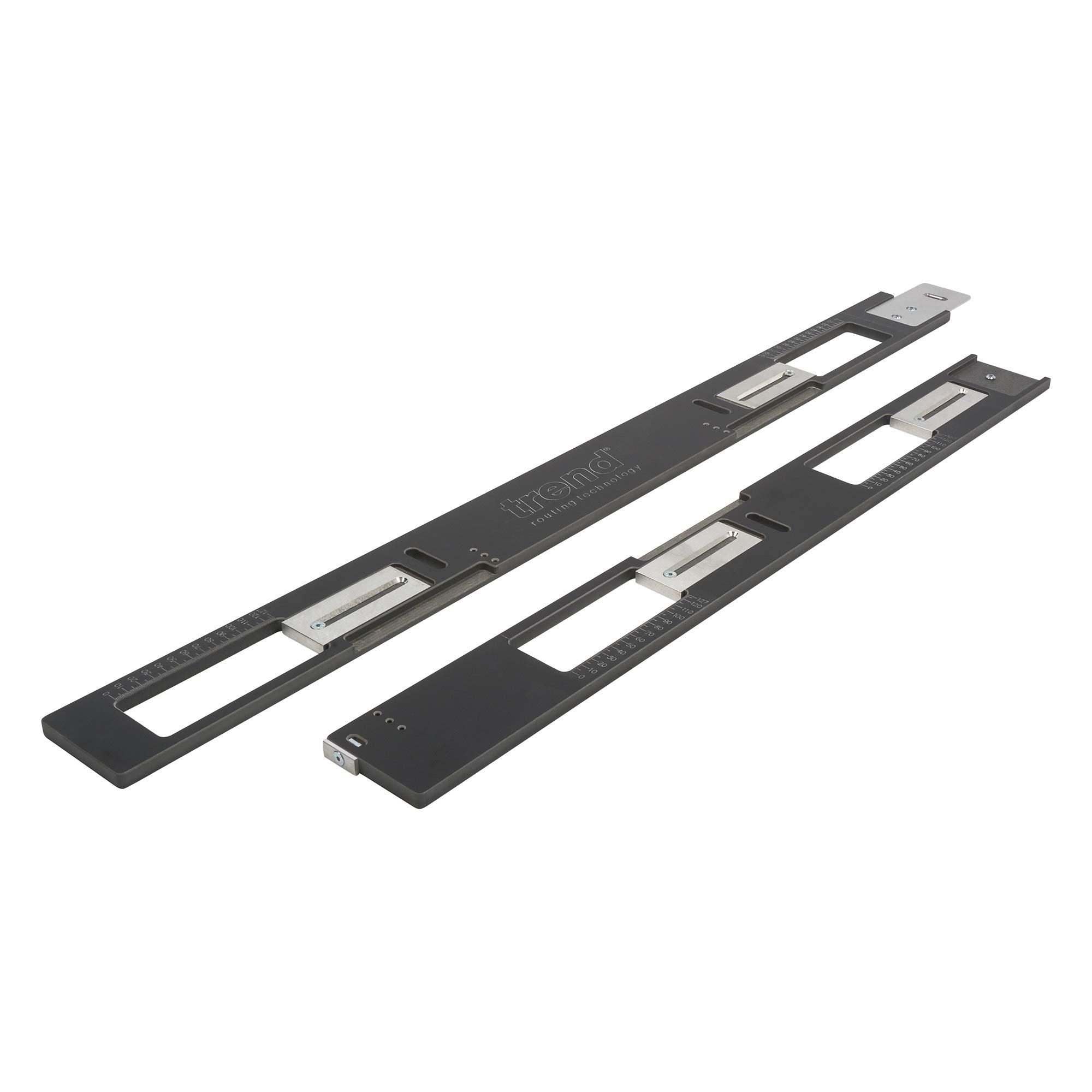 Trend Two-Piece Phenolic Hinge Jig with Four Apertures for Recessing Hinges in Wooden Doors & Frames, Black, H/JIG/B