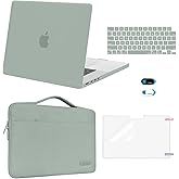 MOSISO Compatible with MacBook Pro 16 inch Case 2025 2024 2023 2022 2021 M4 M3 M2 M1 A3403 A3186 A2991 A2780 A2485 Pro Max, Hard Case&Sleeve Bag&Keyboard Skin&Webcam Cover&Screen Film, Antique Green