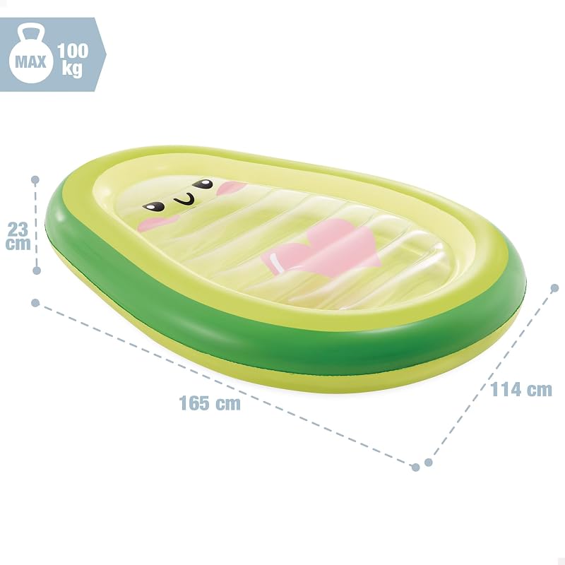 Avocado Buddy 58739EU - Galleggiante gonfiato 165 x 114 x 23 cm, sgonfio 180 x 124 cm